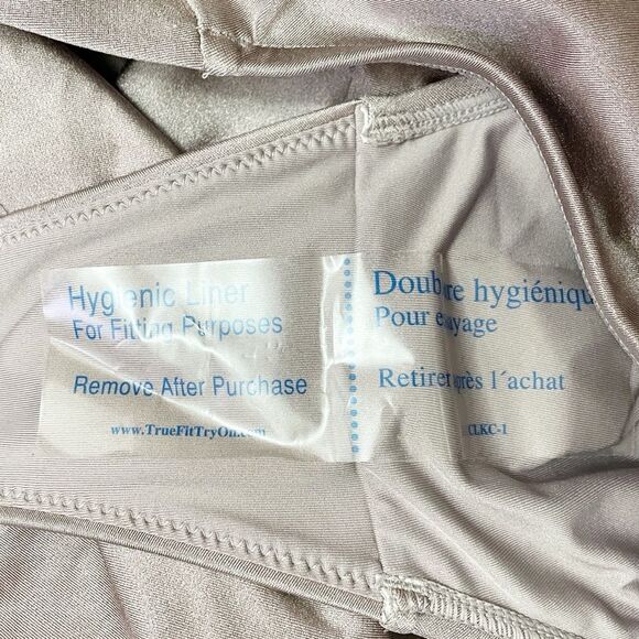 NEW Victoria's Secret V-Plunge Ring One-Piece Swimsuit Shimmer Taupe Size Medium - Picture 7 of 10